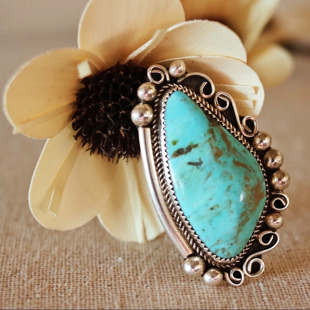 SOLD‼️ Leslie Nez Navajo Sterling Large Ring - Picture 2 of 7